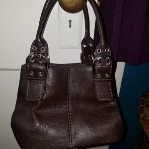 Brown leather purse